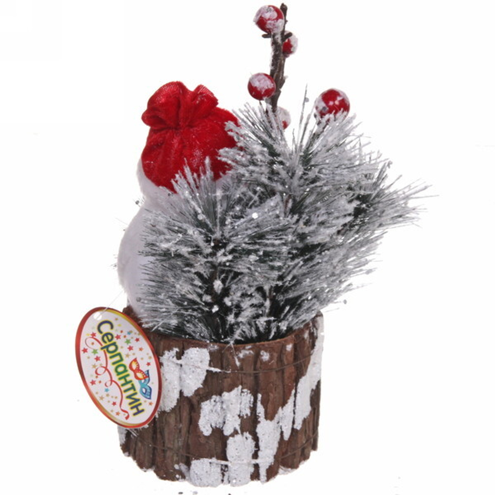 Пенёк «Снежик в лесу» 25*15 см