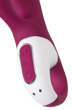 Вибратор Satisfyer Hot Bunny с клиторальным стимулятором, красный
