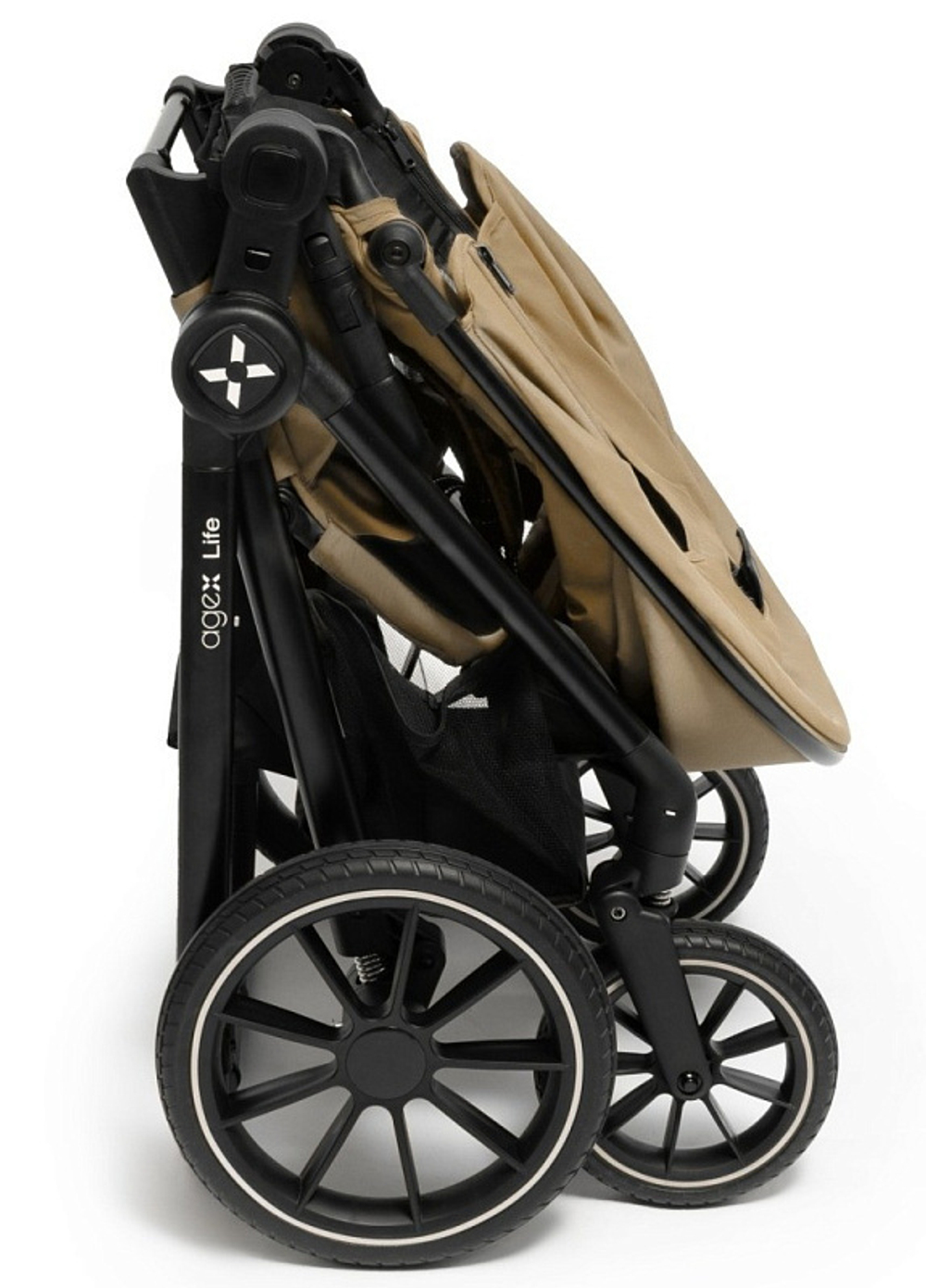 Коляска Agex Life 3 в 1 с автокреслом i-Safe Black ALB269 Beige (Бежевый)