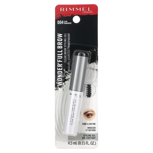 Rimmel London, Wonder'Full, очищающий гель для укладки бровей, оттенок 004 Clear, 4,5 мл (0,15 жидк. унции)