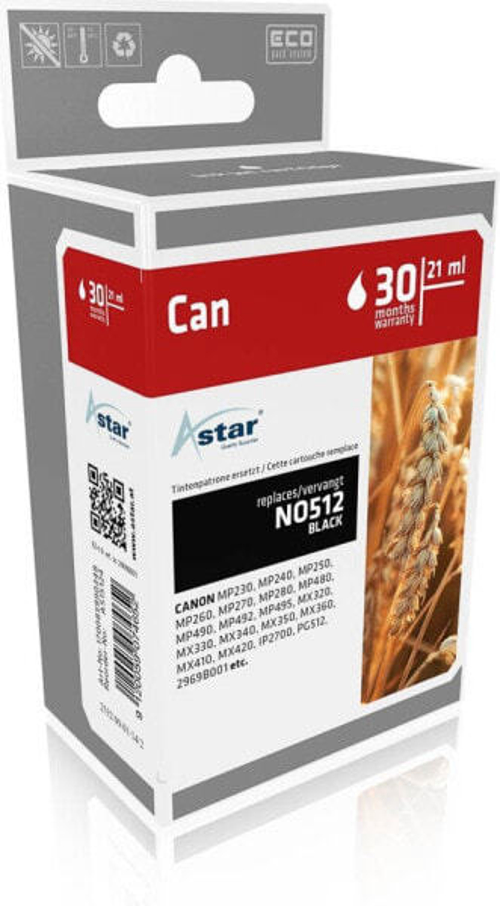 Картридж струйный черный 1 шт Astar AS15124