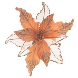 GAEM Цветок искусственный "Пуансеттия" (на клипсе), L24 W24 H13 см