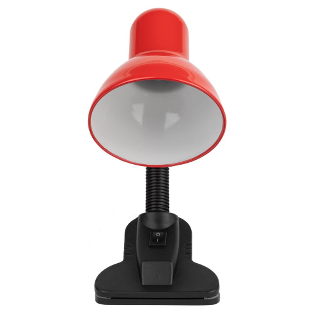 Настольный светильник ЭРА N-102-E27-40W-R на прищепке красный