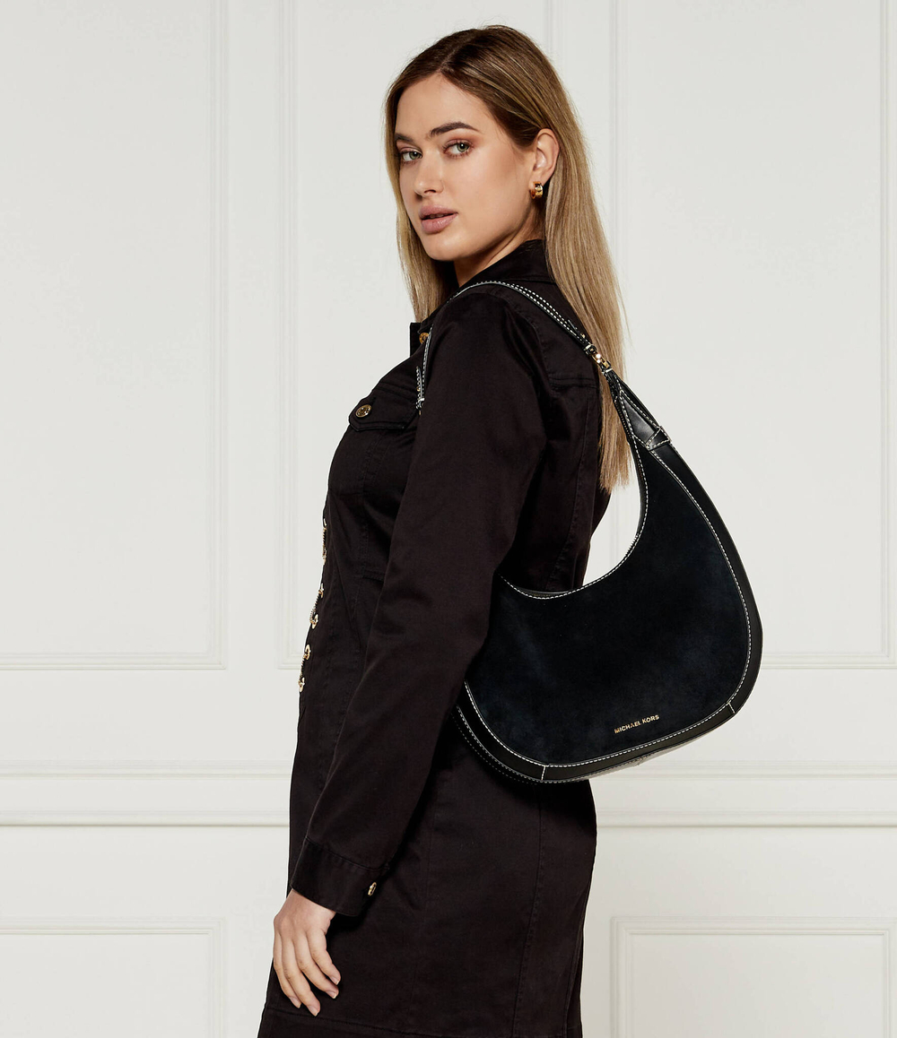 Кожаная сумка хобо Michael Kors - черный(30T4G0PH9S)