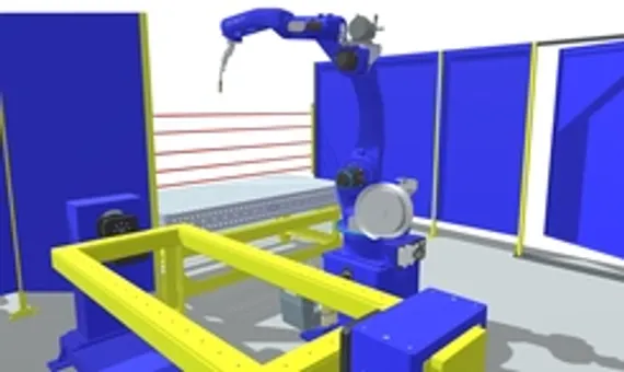 Трехосевой поворотный стол WB3C для сварочных роботов