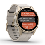Смарт-часы Garmin Fenix 8 Amoled 43 мм Sapphire Soft Gold with Limestone Leather Band 010-02903-40