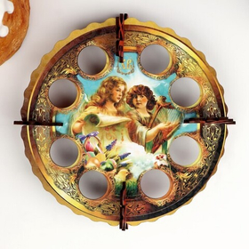 Пасхальная подставка на 8 яиц "Ангелочки", 19,5×19,5 см