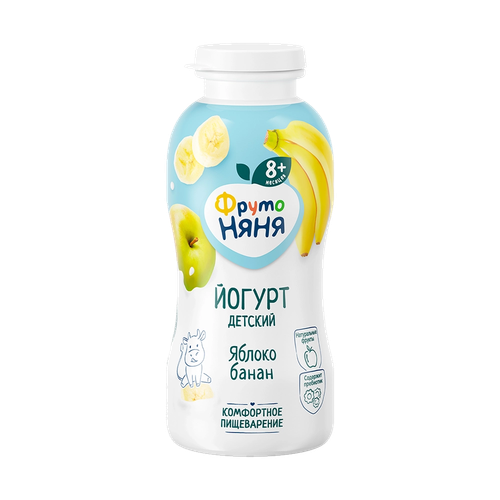 «ФрутоНяня» йогурт питьевой с яблоком и бананом 2.5% 200мл