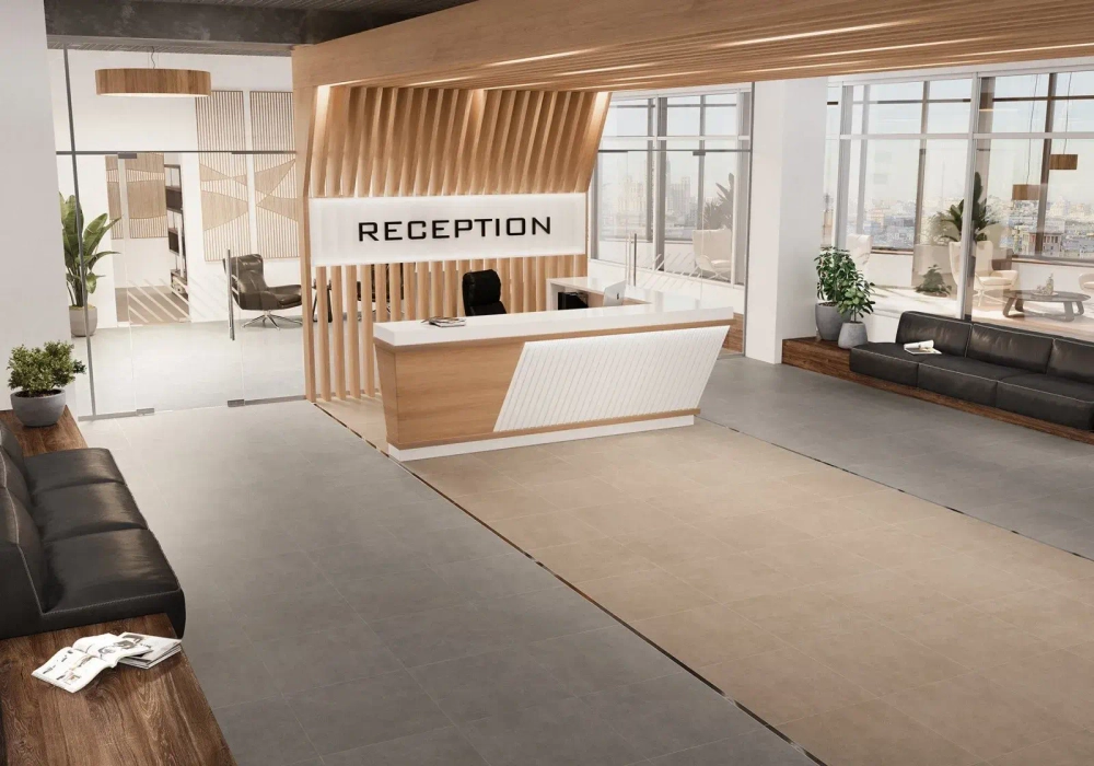 Керамогранит Alma Ceramica GFU60120BLN47R Berlin 60x120 кофейный глазурованный матовый под бетон