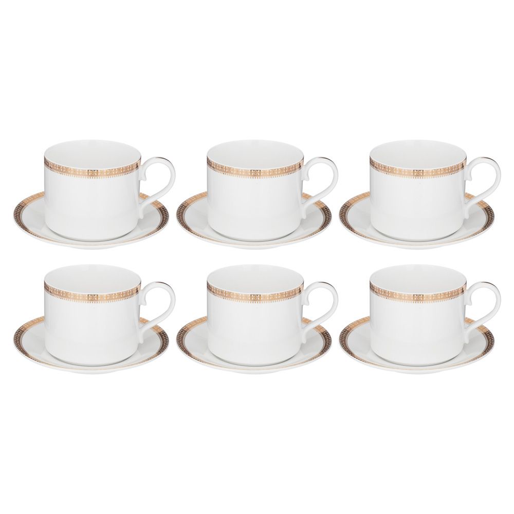 ЧАЙНЫЙ СЕРВИЗ LEFARD "CROWN" НА 6 ПЕР. 14 ПР. 1000/350/300 МЛ ЗОЛОТОЙ (КОР=4НАБ.)