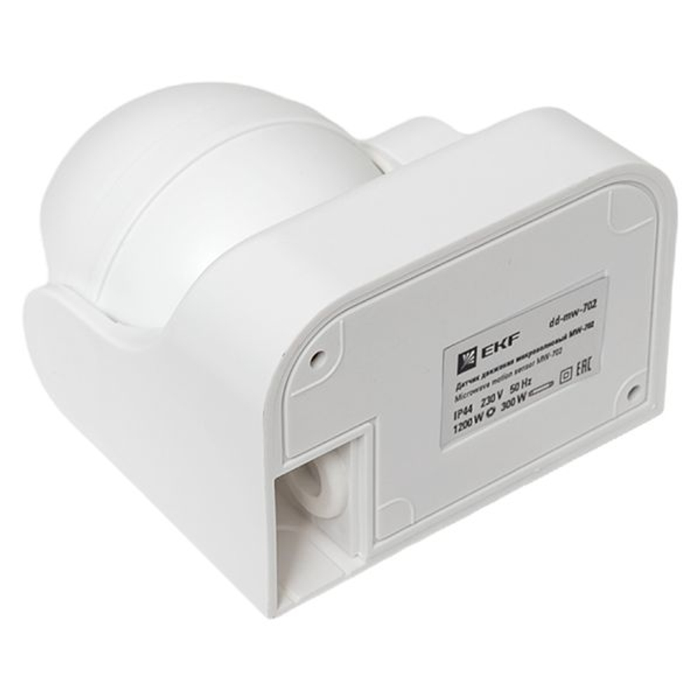 Микроволновый датчик движения бел. 1200Вт 180гр. до 15м IP44 MW-702 EKF PROxima