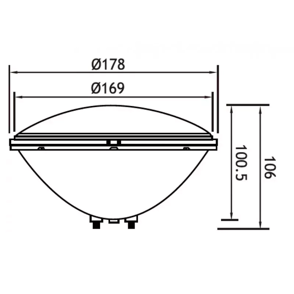 Лампа светодиодная LED24LB - БЕЛЫЙ холодный свет - 24Вт/12В-АС, PAR56, ABS-пластик - Pool King