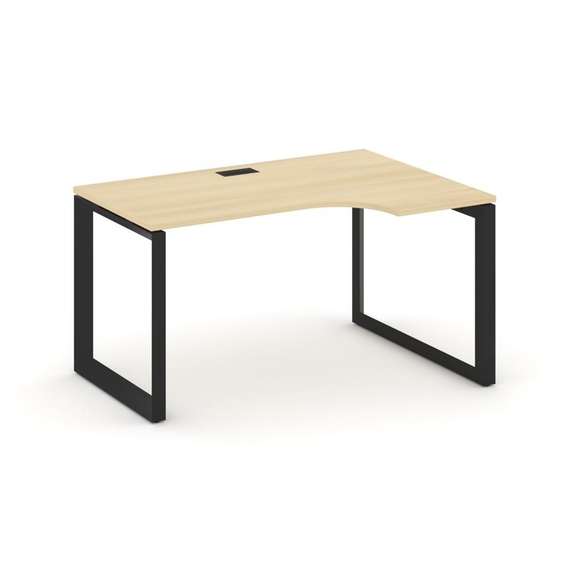 Style Project Стол рабочий эргономичный SN-59O.SPA-012(R) Акация Лорка/Металл Черный/Черный Заглушка