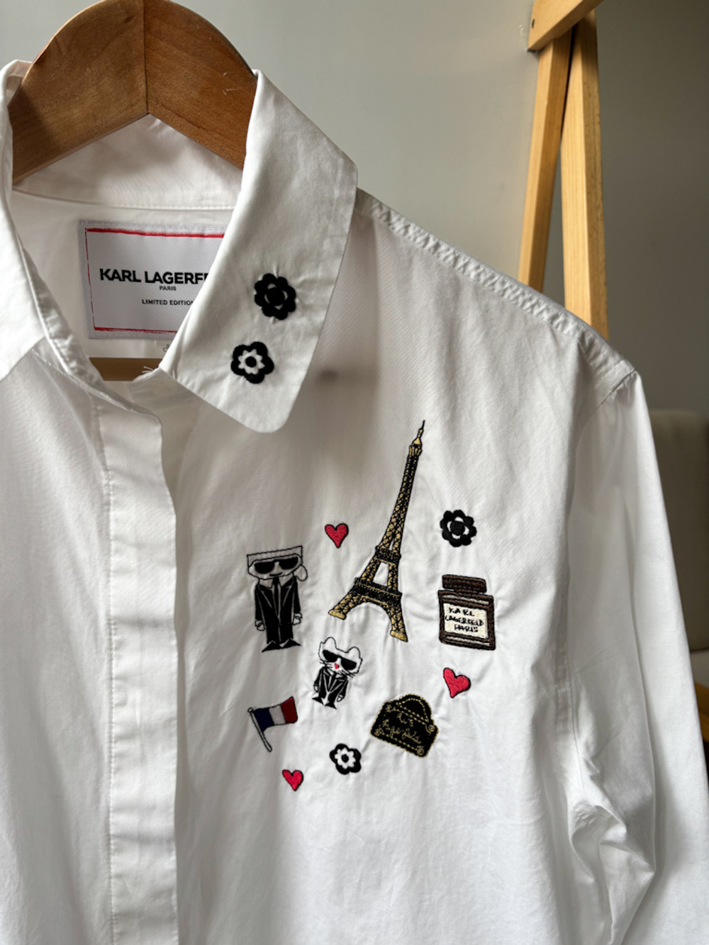 Хлопковая рубашка Karl Lagerfeld, S-M