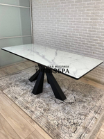 Кухонный раздвижной стол "Спайдер", итальянский мрамор