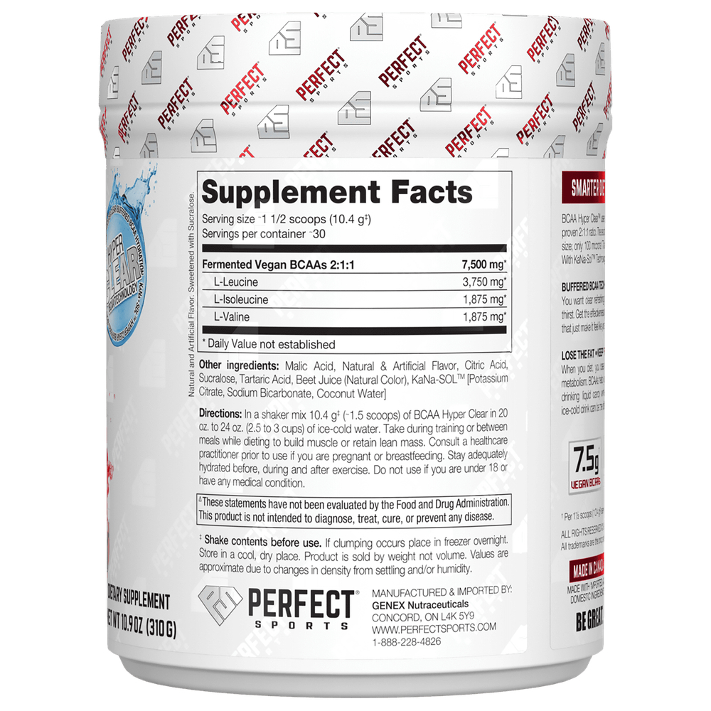 PERFECT Sports, BCAA Hyper Clear, арбузные конфеты с насыщенным вкусом, 310 г (10,9 унции)