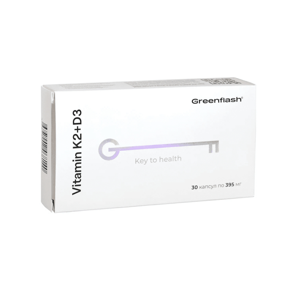 Greenflash Vitamin Витамин K2+D3 в активной форме, 30капсул