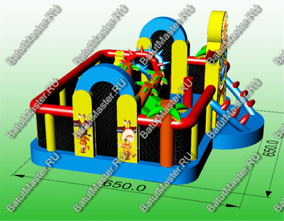 Коммерческий надувной батут "Племя Майя"