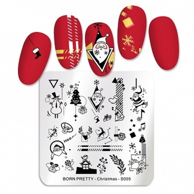 Пластина для стемпинга Born Pretty 6*6 см BP-S005 Christmas