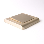 Выключатель одноклавишный (шампань рифленый)