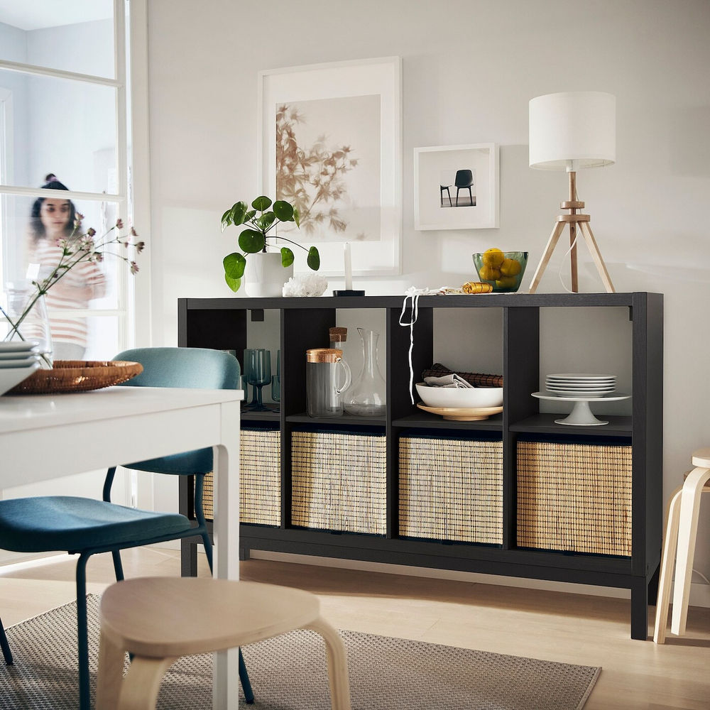 IKEA KALLAX  (ИКЕА КАЛЛАКС)  -  Подрамник, черный, 146x39x18 см
