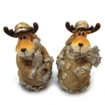 Фигурка «Лось с подарочком» 13 см