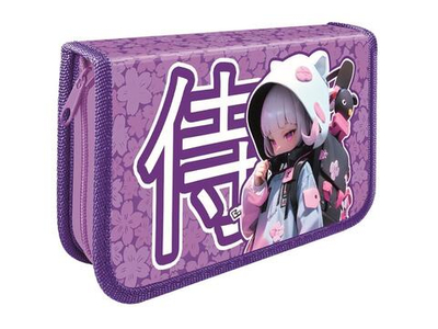 Пенал 1 секц. большой 190/115 "Девочка с рюкзаком 2024" (Пчелка)