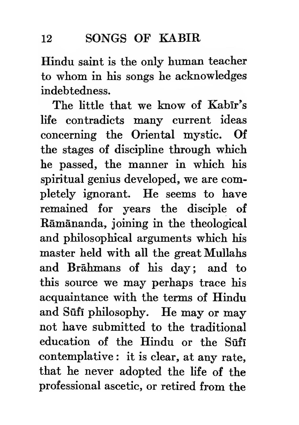 Songs of Kabir. 1915 | R. Tagore