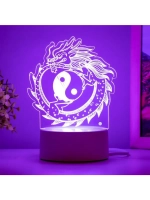 Светильник 3D ночник RISALUX «Китайский дракон», LED, белый,