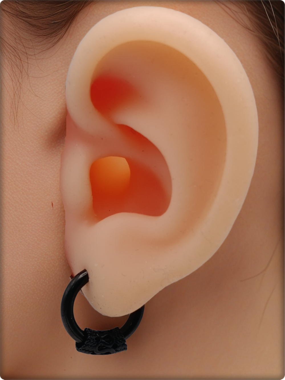 Серьга кольцо (1шт) для пирсинга уха. Сталь с покрытием.