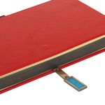 Скетчбук, слоновая кость 140 г/м2 130х210 мм, 80 л., КОЖЗАМ, застежка металл, BRAUBERG ART CLASSIC, "Inspiration", под кожу, красный, 116466