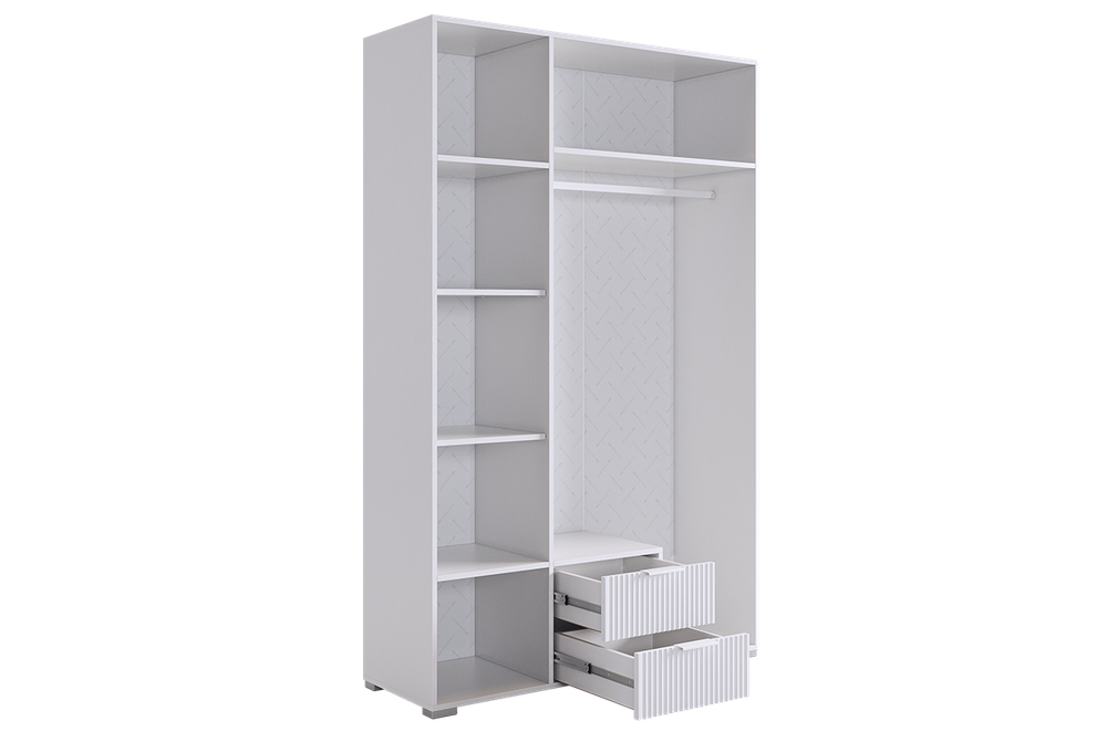 Шкаф трехдверный "Зефир" 109.02, (Белое дерево/Белый (эмаль))