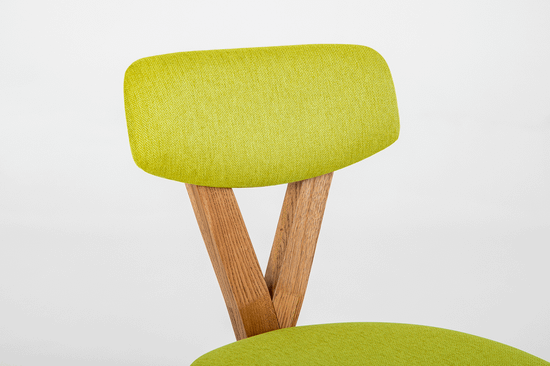 Стул Твист (дуб/светлый дуб с коричневой патиной/ткань 2-100 SWEET green)