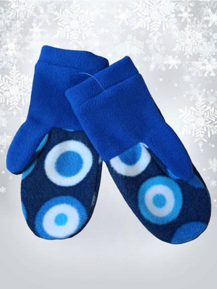 50051 Варежки детские флисовые васильковые (14)