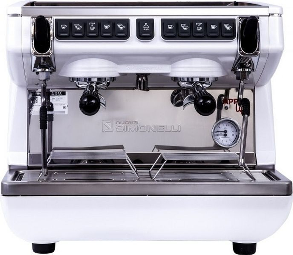 Кофемашина NUOVA SIMONELLI Appia LIFE COMPACT 2gr V 220V white+high groups+economizer
