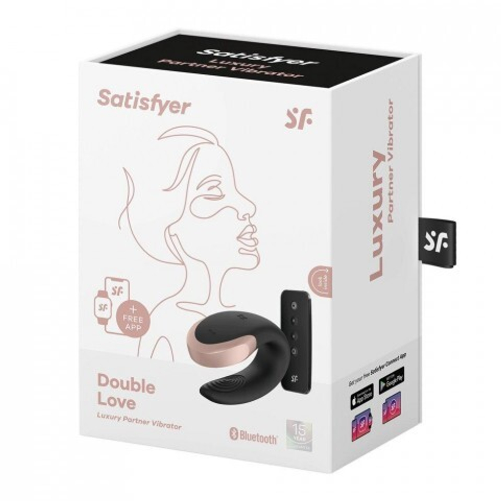 Смарт вибратор для пар Satisfyer Double Love Connect App черный