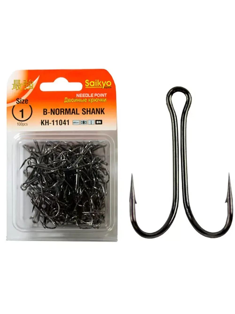 Крючки для рыбалки Saikyo двойные Normal Shank KH-11041