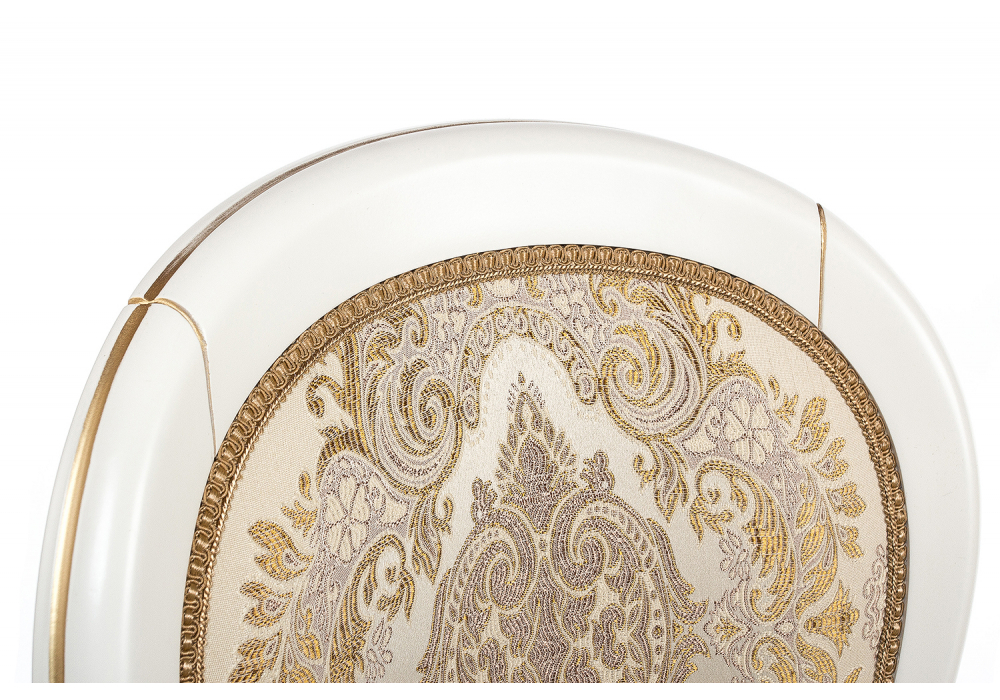 Стул деревянный Woodville Adriano молочный с патиной