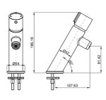 Смеситель Luxtemp с таймером для умывальника на столешницу. 07425M.S