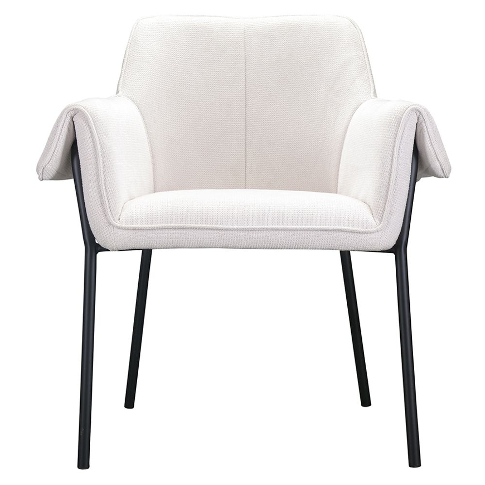 Стул Aline, шенилл, молочный