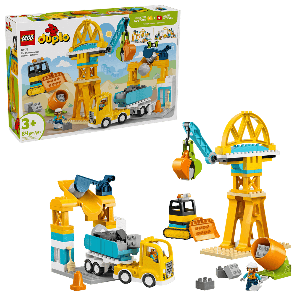 Конструктор LEGO Duplo 10476 3 in 1 Construction Site and Vehicles