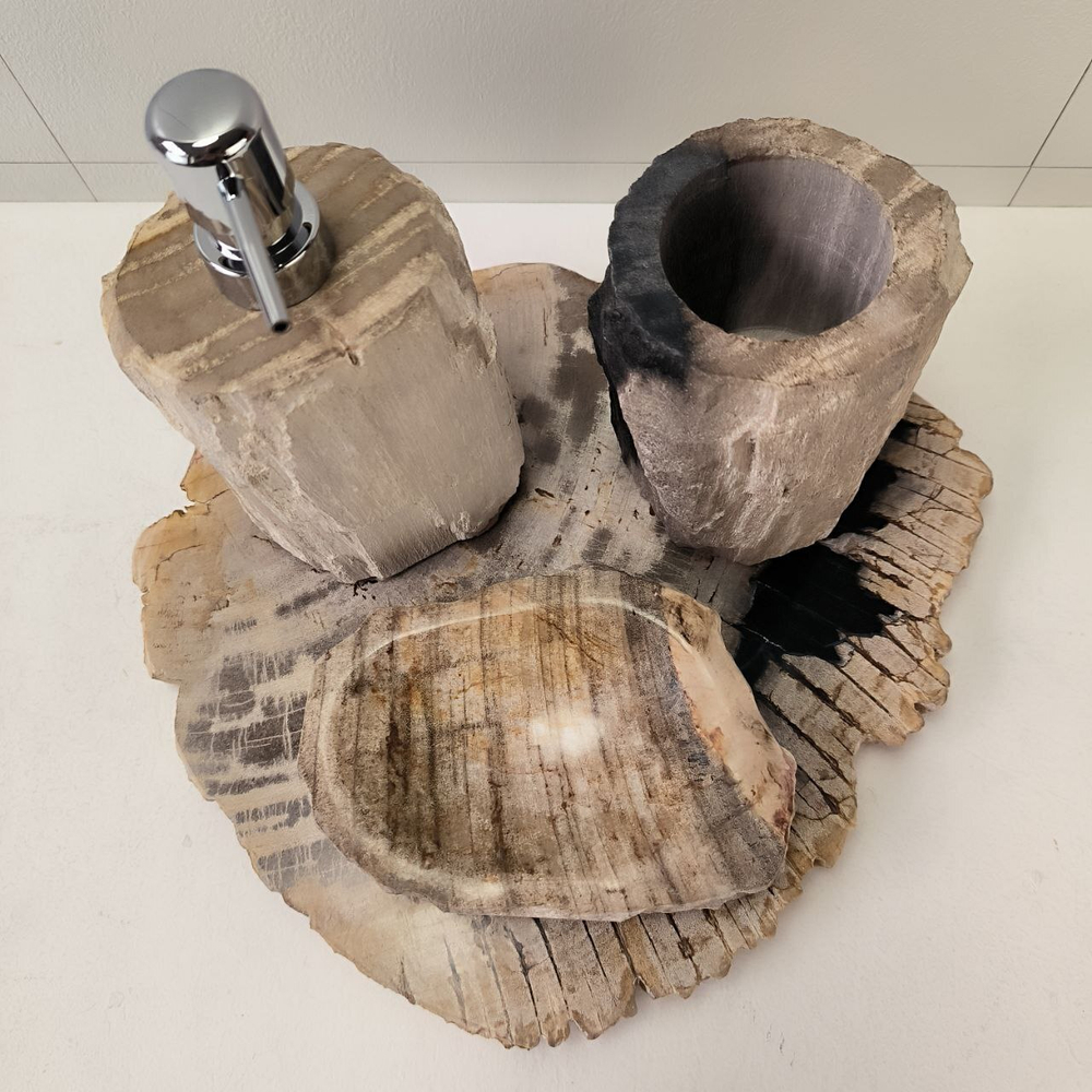 Набор из окаменелого дерева 4 предм Fossil Set NF-63284 поднос 149