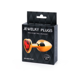 Анальная пробка Anal Jewelry Plug MCHG-16, золотистая, сердце, 8 см