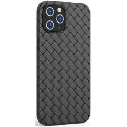 Чехол iPhone 13 SC Full Плетеный (черный)