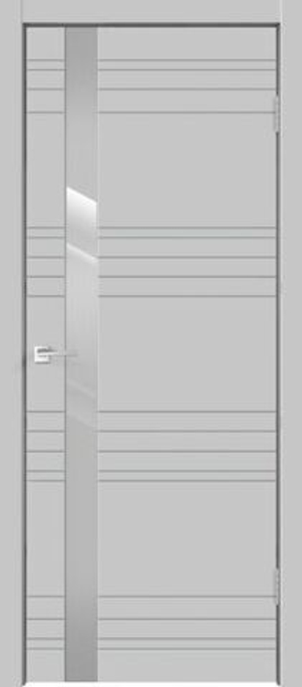 Межкомнатная дверь Velldoris Scandi N Z1 Лакобель светло-серое Эмаль светло-серая
