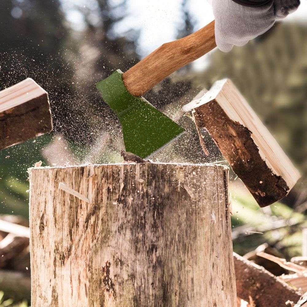 Топор кованный, в сборе, 1200/1550 г, деревянное топорище, 500 мм, Б3 Сибртех, 21612