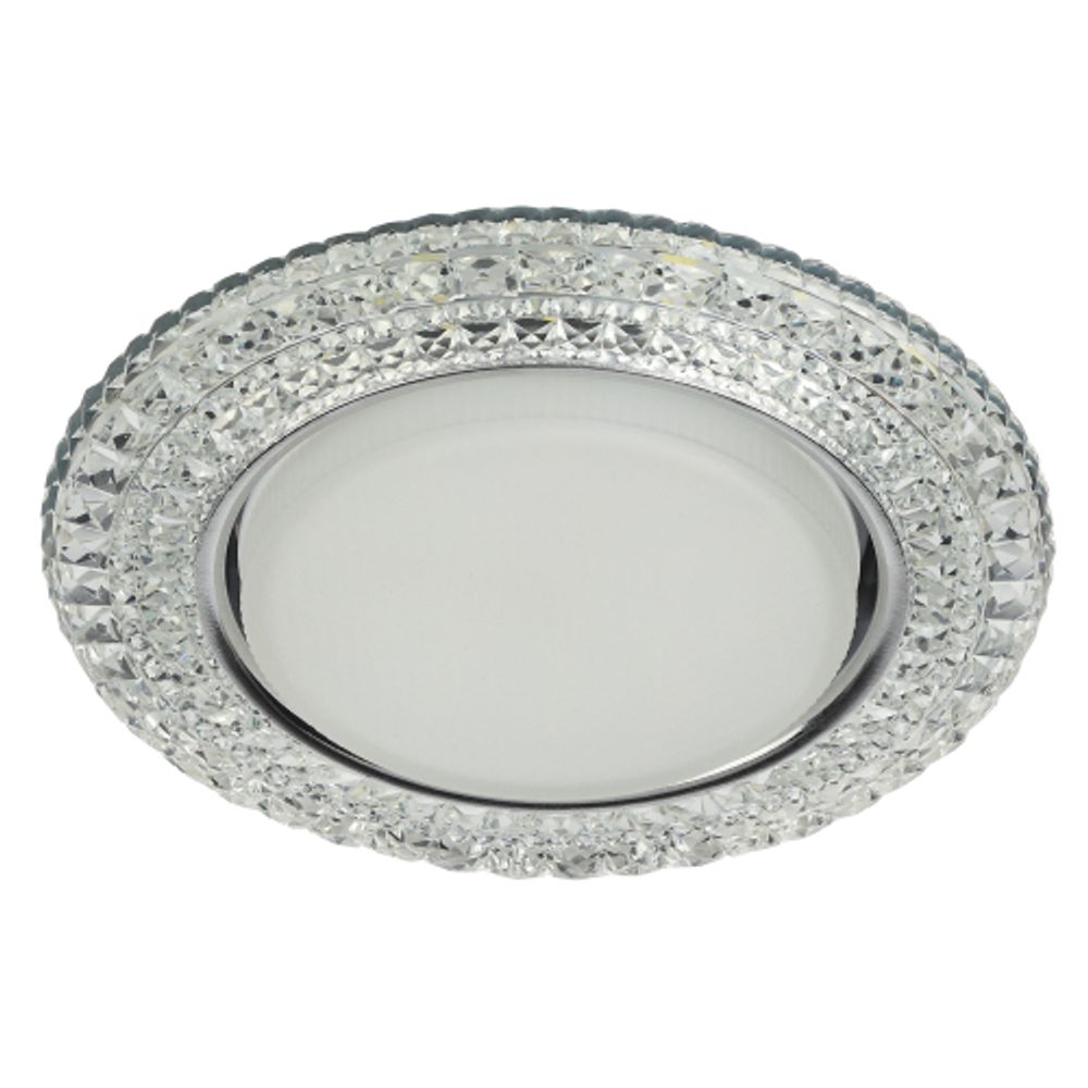 Светильник встраиваемый cо светодиодной подсветкой ЭРА DK LD26 SL/WH под лампу GX53 прозрачный