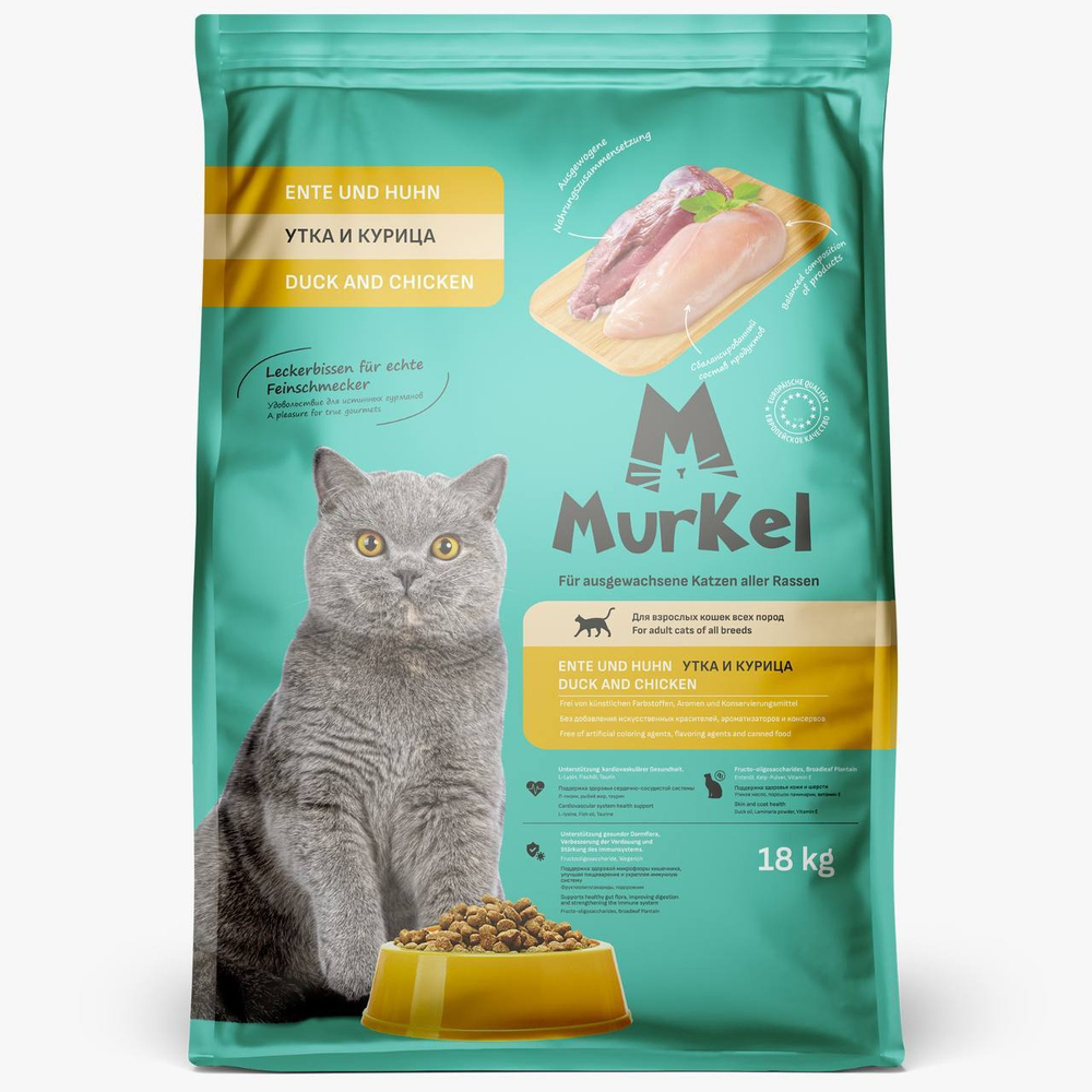 Корм сухой Murkel 18кг Курица-утка