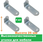 Уголки мебельные 4 шт/Высота 25 мм