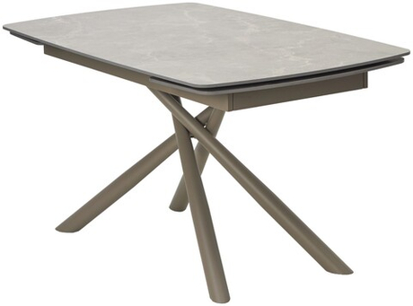 Стол М-City DISAUR Риволи (Rivoli) 140 Латте матовый (Matt Latte Stone Solid Ceramic), Таупе